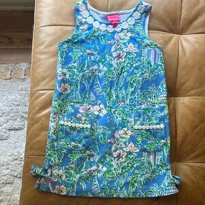 Lilly Pulitzer Blue Floral Dress with Pink and Green